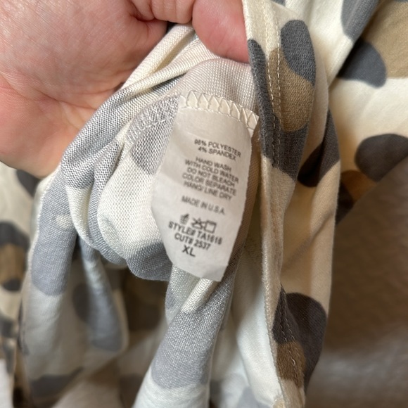 bom bom made in usa - animal print tunic top XL - Picture 5 of 6